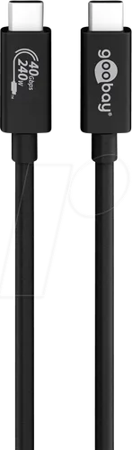 GOOBAY 61716 - USB 4.0 Kabel, 40 Gbit/s, 240 W, 8K 60Hz, 0,7 m