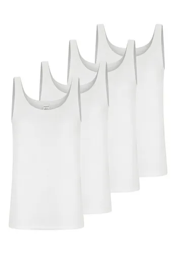 Schiesser Unterhemd 4er Pack Cotton Essentials Feinripp (Spar-Set, 4-St) Unterhemd / Tanktop - Baumwolle - Strapazierfähig