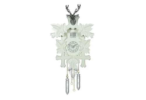 Selva Technik Wanduhr Kuckucksuhr Effectline Silber - weiß in silber von Selva Technik