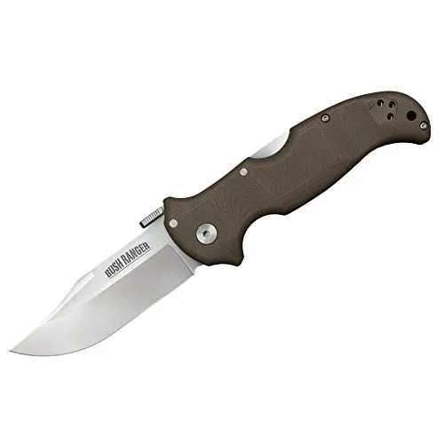 Cold Steel, Taschenmesser, Bush Ranger, Klinge: 8,9 cm, Clip Point, G10, Klappmesser, SV35VN, Daumenpin, Taschenclip, Satin finish