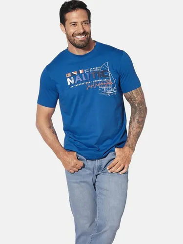 Jan Vanderstorm T-Shirt SVENHELM - Nordic Style - Print-Shirt mit skandinavischem Aufdruck, lässiger Rundhalsausschnitt und ideal für entspannte Freizeitlooks. Perfekt für Männer in großen Größen, die Stil und Komfort schätzen.