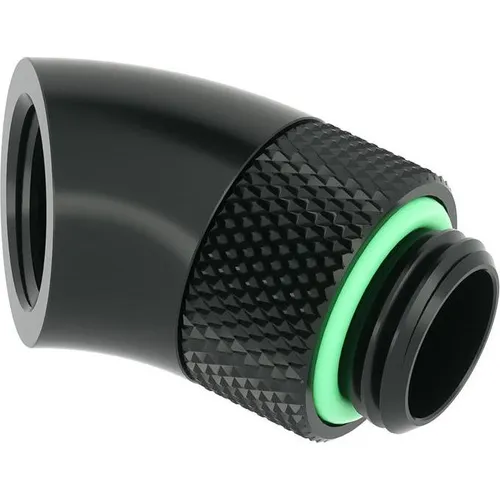 BarrowCH Adapter 45 Grad G1/4 Zoll AG auf IG - drehbar schwarz