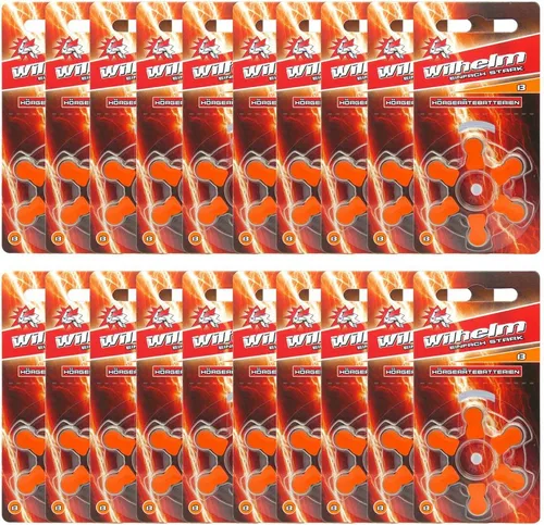 WILHELM Hörgerätebatterien Typ 13 orange Hörgerätbatterie PR48 ZL2 1,4/1,45 V 120 x