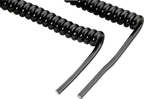 Monacor 0060200 Mikrofon-Spiralkabel Schwarz 1St.