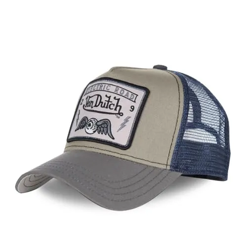 Von Dutch Originals Trucker Cap - ELECTRIC ROAD - Trucker Caps mit klassischem Design, verstellbar durch Druckknopf-Verschluss, ideal für den lässigen Look und optimalen Tragekomfort.