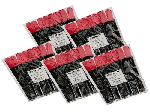 St. Kabelklett Klettband Kabel-Klettband Kabelbinder, 200x20mm, schwarz-rot 50