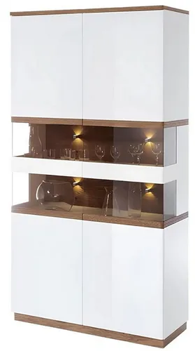 Xlmoebel Vitrine Moderne Vitrine in Weiß mit elegantem Design und Stauraum (1-St., Vitrine) Hergestellt in Europa