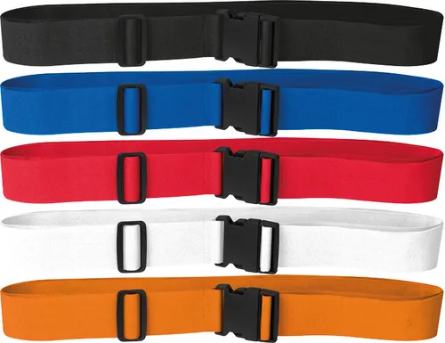 5x Verstellbares Kofferband / Koffergurt / aus Polyester / 5 verschiedene Farben