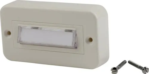 FRIEDLAND Klingel-Taster 1-fach Aufputz eckig mit Namensschild weiß