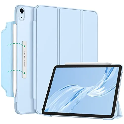 Fintie Hülle für iPad Air 11 Zoll (M4/M3/M2, 2026/2025/2024), iPad Air 5/4 Gen Case (10,9 Zoll, 2022/2020) - [Magnetverschluss] Leichte Standhülle mit Durchscheinend Mattierter Rückseite, Himmelblau