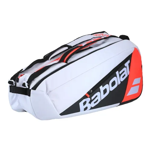 Babolat Tennis-Racketbag Pure Strike Weiss 6er - Babolat Tennistaschen mit 2 Hauptfächern, hergestellt aus recyceltem Polyester und TPE für nachhaltigen Einsatz. Das isothermische Innenmaterial schützt Ihre Saiten vor Temperaturschwankungen.