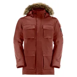 Jack Wolfskin Herren Glacier Canyon Parka - Intense Rust, XXL EU - Funktionsjacke, wasserdicht und winddicht, mit recycelter Wattierung für besten Kälteschutz und vielen praktischen Taschen.