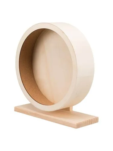 Exercise Wheel Degus Wood Cork 33 cm - Pfotenfreundliche Kork-Lauffläche, sanfte und leise Bewegung für glückliche Kleintiere