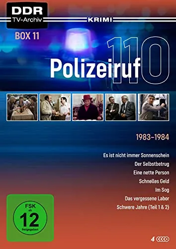 Polizeiruf 110 - Box 11 (DDR TV-Archiv) mit Sammelrücken [4 DVDs] - Filme, spannende Kriminalfälle aus der DDR, ideal für Fans klassischer Fernsehunterhaltung.