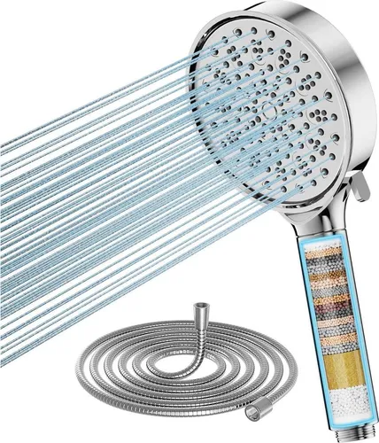 Cobbe Hochdruck Duschkopf mit Filter - 6 Strahlarten für individuelles Duscherlebnis - Duschköpfe & -brausen mit 20-lagigem Filtersystem, entfernt effektiv Chlor und Schwermetalle für gesunde Haut und Haare. 6 Strahlarten für ein individuelles Duscherlebnis.