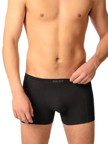 SKINY Herren Cotton Fresh Retroshorts, Schwarz, S - Retroshorts für Herren mit körpernahem Schnitt, antibakteriell und geruchsneutralisierend dank CERAVIDA FRESH – bleibt auch nach mehrmaligem Waschen frisch.