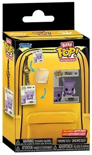 FUNKO BITTY POP! Wearables Keychain 3x Schlüsselanhänger Cases + Boba Bitty Neu