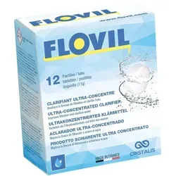 Flovil Ultra Konzentrierte Flockungstabletten für Schwimmbecken >80 m3 (12x11gr)