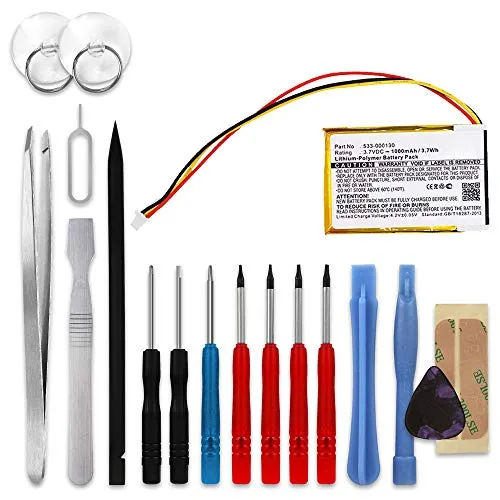 subtel Qualitäts Akku kompatibel mit Logitech G900 / G903 / G703 / G403, 533-000130 1000mAh + Werkzeug-Set Ersatzakku Batterie