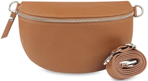 Fomax Umhängetasche Damen aus Echtleder, Midi Crossbody Schulter-/Bauchtasche