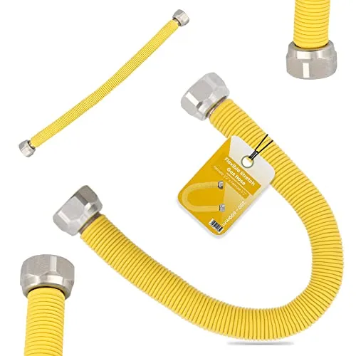 Flexibler Gasschlauch Schlauchrohr 1/2x1/2 IG 300-600mm Propangas Herd Schläuche Propan Butan DN12 Edelstahl PVC Gasanschlussschlauch Gasflaschen Campinggeräte Gaskocher Grill Küche Gasgrillgeräte