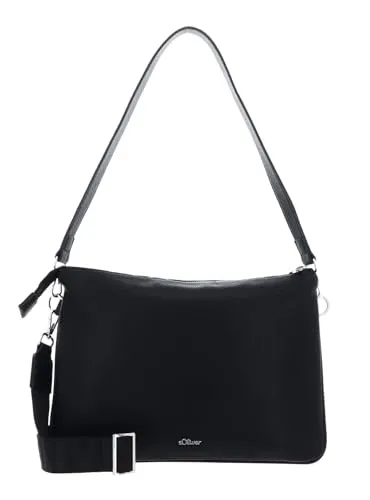 s.Oliver Crossbody Bag Umhängetasche Grey/Black - Damentaschen: Stylische Umhängetasche aus 100% Polyurethan, verstellbarer Schulterriemen und ideal für Freizeitaktivitäten.