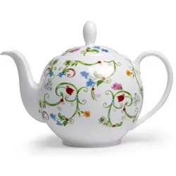 TeaLogic Teekanne FLEURETTE - 1000 ml Bone China Porzellan - Elegante Teekanne FLEURETTE aus hochwertigem Bone China Porzellan, ideal für stilvolle Anlässe. Das filigrane Blumendekor und der angenehme Griff machen sie zum perfekten Begleiter für Tee- und Kaffeegenuss.