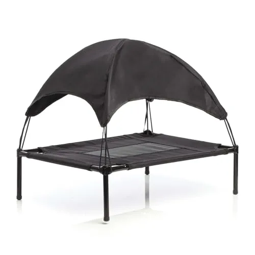 Wiltec Hundebett mit Dach Schwarz von Wiltec
