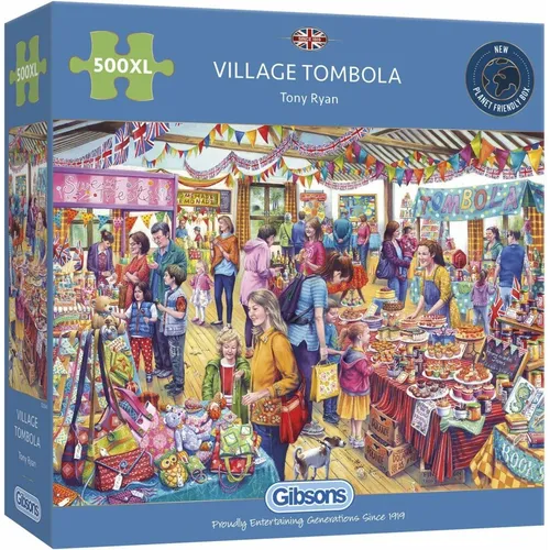 GIBSONS Puzzle Stadtverlosung XL 500 Teile - Klassisches Puzzle mit 500 Teilen, ideal für Puzzleliebhaber. Maße des fertigen Puzzles ca. 68 x 49 cm – perfektes Familienvergnügen!