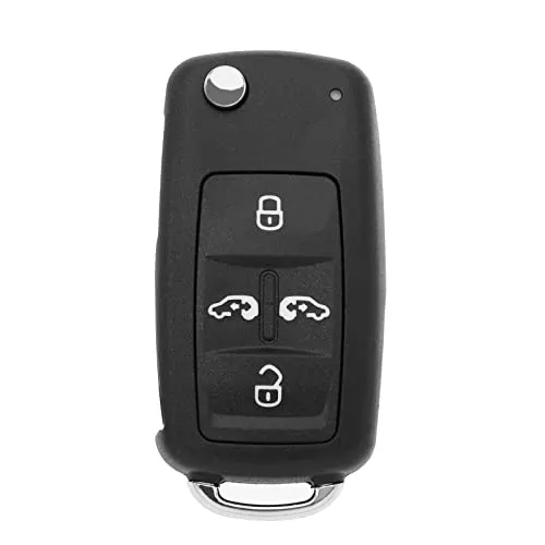 ECSiNG 5 Tasten Fernbedienung Schlüsselgehäuse Ersatz Kompatibel mit VW Transporter T5/Transporter T6/Sharan Kompatibel mit Seat Alhambra 5 Tasten Autoschlüssel Hülle