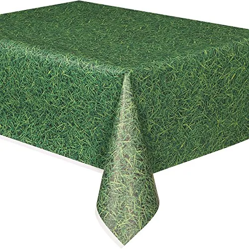 Amscan International Kunststoff-Tischdecke, Gras-Design, Grün
