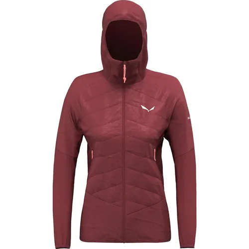 Salewa Ortles Hyb Twr Jacket W, Damen - Braun, Größe IT 44/DE 38 - Funktionsjacke mit hybrider Bodymapping-Struktur, regulierbarer Kapuze und praktischen Reißverschlusstaschen - ideal für aktive Outdoor-Abenteuer.