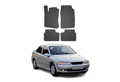 OMAC Auto-Fußmatten für Opel Vectra B (1995-2001) – Schwarz, 4tlg. - Maßgeschneiderte, rutschfeste Fußmatten für Opel Vectra B. Wasserfest und leicht zu reinigen. Schützen Sie den Innenraum effektiv und genießen Sie mehr Sicherheit beim Fahren.