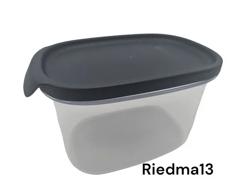 Tupperware Ultra Clear Eidgenosse 1L oval - Plastikaufbewahrungsbehälter mit transparenter Sicht, ideal zum Aufbewahren und Frischhalten von Lebensmitteln.