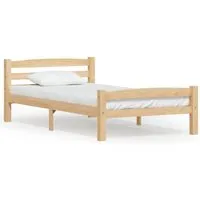 vidaXL Massivholzbett Kiefer 100x200 cm - Betten - Modernes und robustes Bettgestell aus massivem Kiefernholz für langlebigen Komfort. Ideal für ein stilvolles Schlafzimmer!