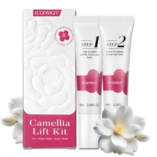 P-Beauty Camellia Lifting Lotionen Step 1 & 2 Nachfüllpack für Lash Lift & Brow Lamination - Wimpernlifting & Augenbrauen Laminierung - vegane Formel mit Kamelienextrakt - Heim & Salonanwendung
