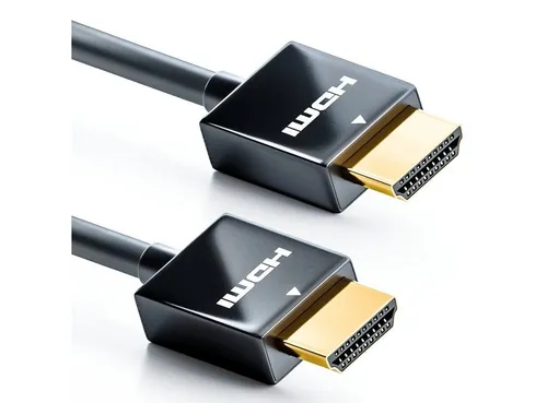 deleyCON deleyCON 2m HDMI Kabel Flexy Serie - schwarz HDMI-Kabel