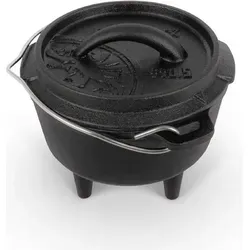 Petromax Feuertopf ft0.5 - Gusseisen Schmortopf mit Henkel und Füßen, ideal für Outdoor-Kochen und Camping mit optimaler Hitzeverteilung