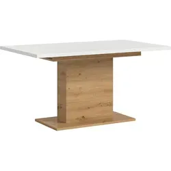 Esstisch ausziehbar Moritz, weiß, 150 cm - Esstisch ausziehbar Moritz in elegantem Weiß, für 6-8 Personen, mit modernem Design und hochwertigen Materialien. Ideal für jedes Zuhause und Platzsparend!