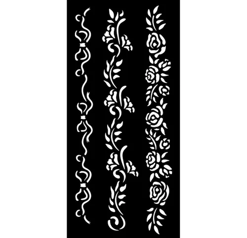 Stamperia Malschablone 'Timeless - 3 Borders', 25x12cm
