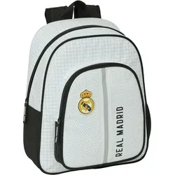 Schulrucksack Real Madrid C.F. 28 x 34 x 10 cm - Rucksäcke für Fans: Ergonomischer Real Madrid Schulrucksack mit praktischem Design, ideal für Schule oder Freizeit und ausgestattet mit seitlicher Flaschentasche.
