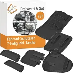 Fahrrad Schutzset 7-teiliges Set Transportschutz für Fahrradträger mit Rahmen Felgen Ketten Pedalschutz und Tasche