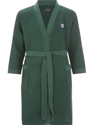 Jan Vanderstorm Herren Bademantel Aretti dunkelgrün, XL - 56/58 - Bademantel für Herren in XL, ideal für Sauna und Wellness. Aus hochwertiger, saugfähiger Baumwolle, kuschelig und pflegeleicht.