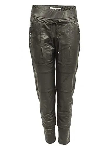 Raffaello Rossi Candy Lederoptik/Jersey (36) braun - Damen-Hosen aus Lederoptik und Jersey, kombiniert Stil und Komfort für ein elegantes Outfit.