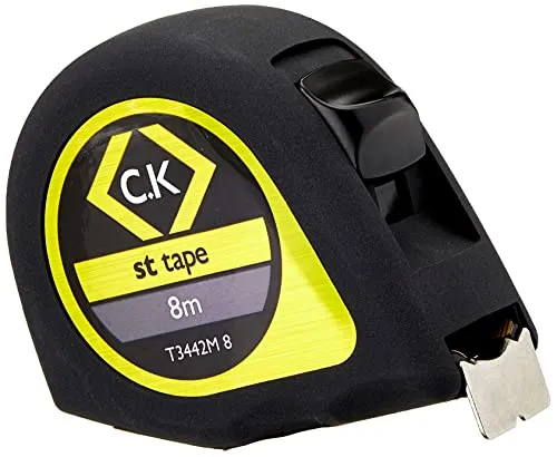 C.K Maßband T3442M8 - 8 m langlebiges Maßband, ideal für präzise Messungen in Handwerk und Bau