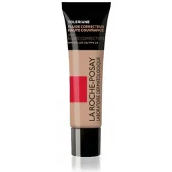 La Roche Posay Toleriane Fluid Corrector Fluid Foundation N. 12 - Gesichtscremes, flüssige Foundation mit SPF25 für empfindliche Haut, bietet bis zu 16 Stunden Deckkraft und korrigiert Rötungen und Unreinheiten.