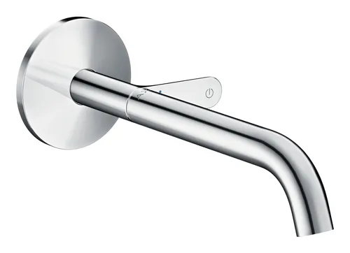 Axor OneSelect Waschtischmischer Unterputz Fertigset chrom - Waschtischarmatur für Wandmontage, mit Temperaturverstellung und unverschließbarer Ablaufgarnitur, ideal für moderne Badezimmergestaltung.