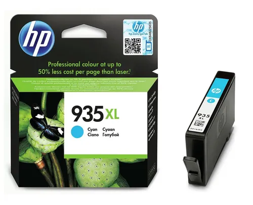 HP 935 XL Druckerpatrone Cyan (C2P24AE) - Originalpatrone für Officejet Pro 6230/6830, hohe Reichweite bis 825 Seiten und brillante Farbqualität