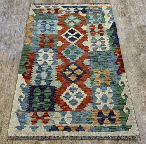 Rug Studios Teppich KELIM ORIGINAL HANDGEARBEITET, Rechteckig, Höhe: 5 mm, Handgefertigt, 83 x 132 cm, Multi