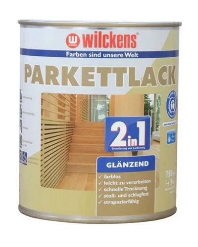 Wilckens® Parkettlack 2in1 Farblos glänzend 750ml in weiß von Wilckens